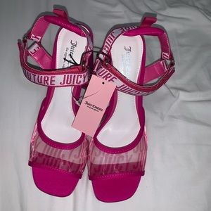 Juicy Couture hot pink platform heel size 9